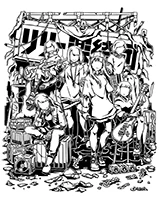 JAIBON作品　【リリー楽綺団】 1周年記念Tシャツイラスト